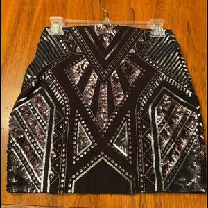 Express sequin skirt size xs